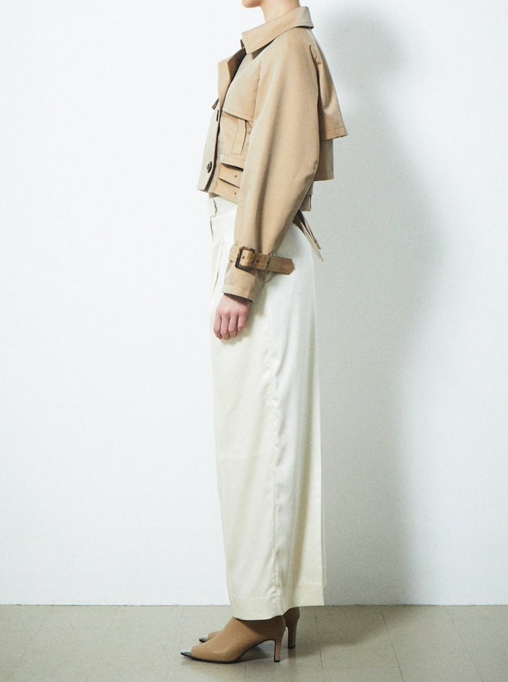 【PRE ORDER 2BUY 10%OFF】SATIN WIDE GURKHA PANTS