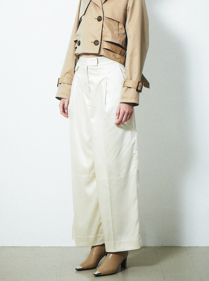 【PRE ORDER 2BUY 10%OFF】SATIN WIDE GURKHA PANTS