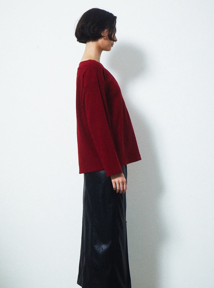 CHOKER V NECK KNIT TOPS