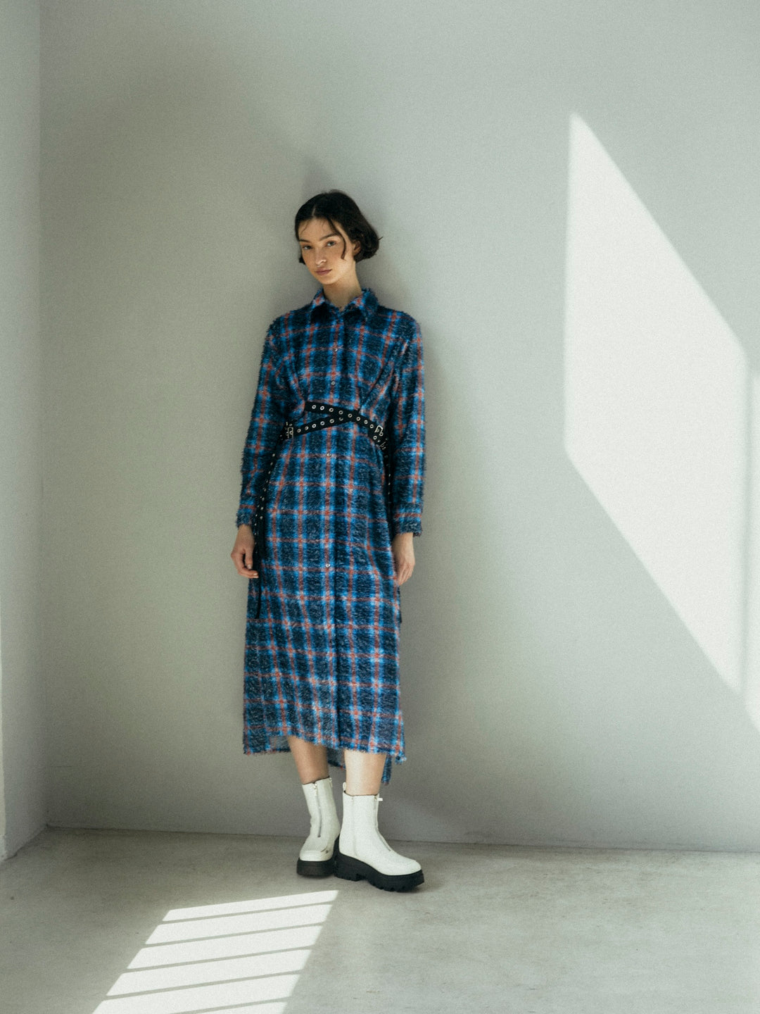 DOUBLE BELT SHIRTS ONEPIECE