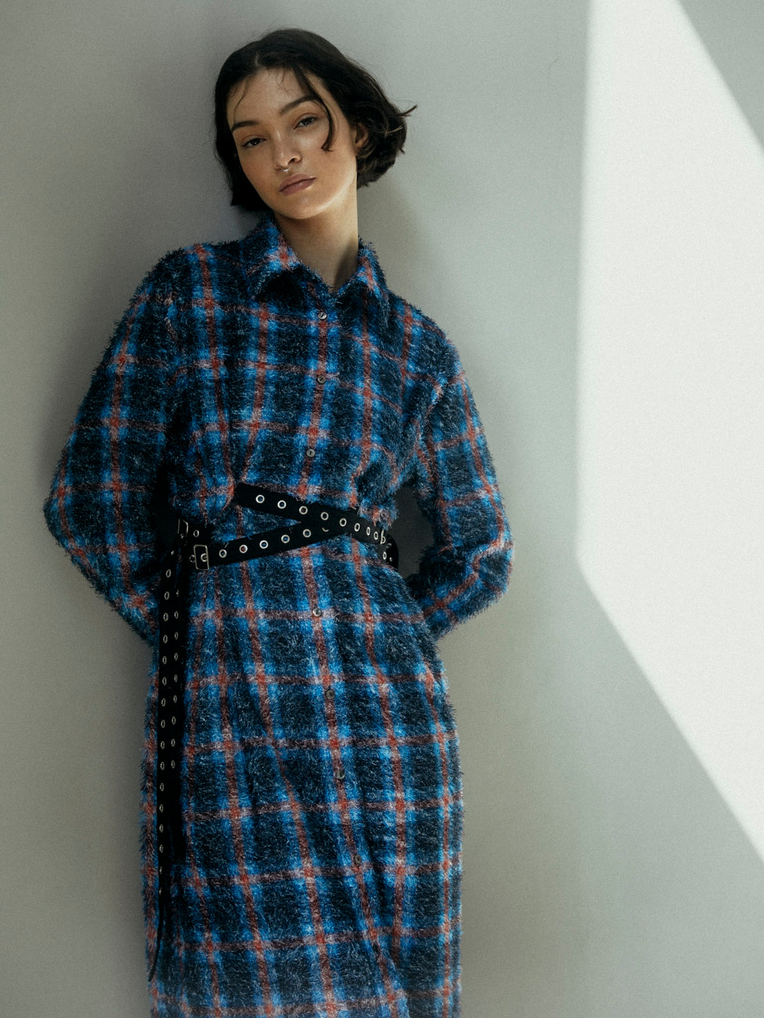 DOUBLE BELT SHIRTS ONEPIECE