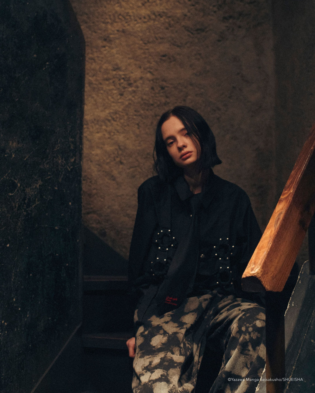 NANA × ADDIXY TIE BONDAGE SHIRT [BLACK]