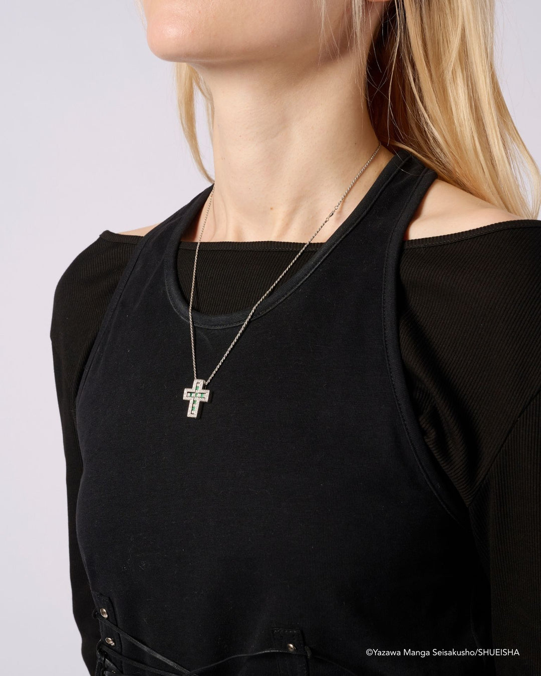 NANA × ADDIXY LACE-UP TOP [BLACK]