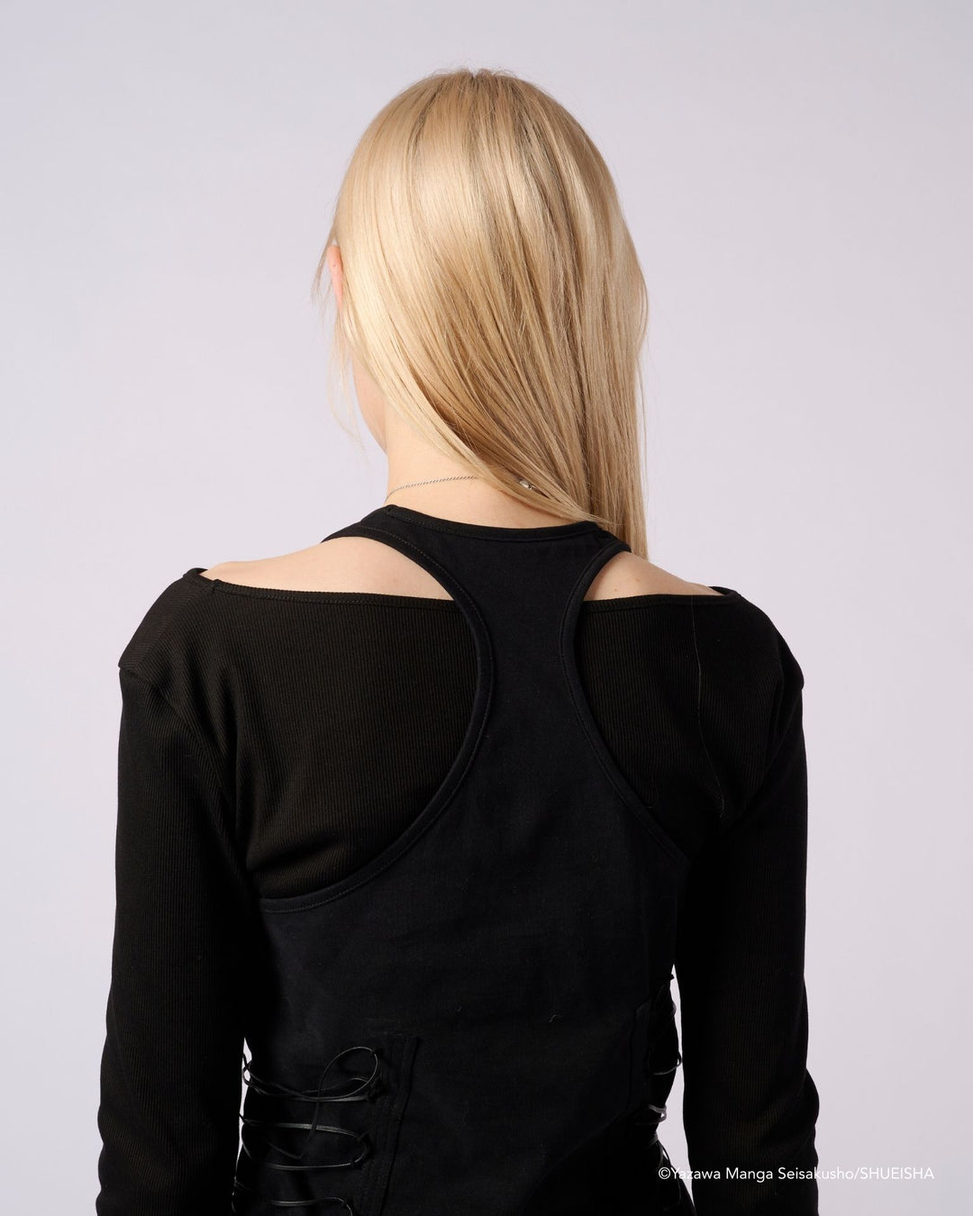 NANA × ADDIXY LACE-UP TOP [BLACK]