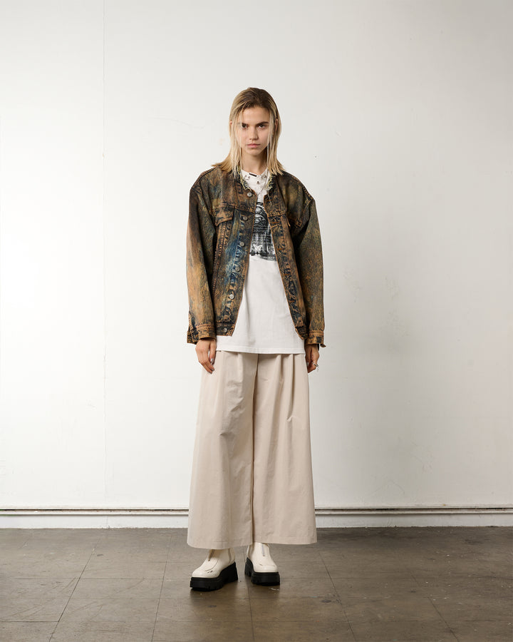 【1/1 PIECE】＜UPCYCLED＞HYPER BLEACH DENIM JACKET【BROWN】