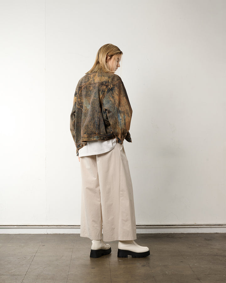 【1/1 PIECE】＜UPCYCLED＞HYPER BLEACH DENIM JACKET【BROWN】