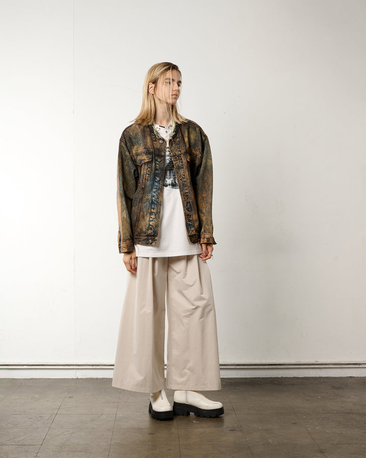 【1/1 PIECE】＜UPCYCLED＞HYPER BLEACH DENIM JACKET【BROWN】