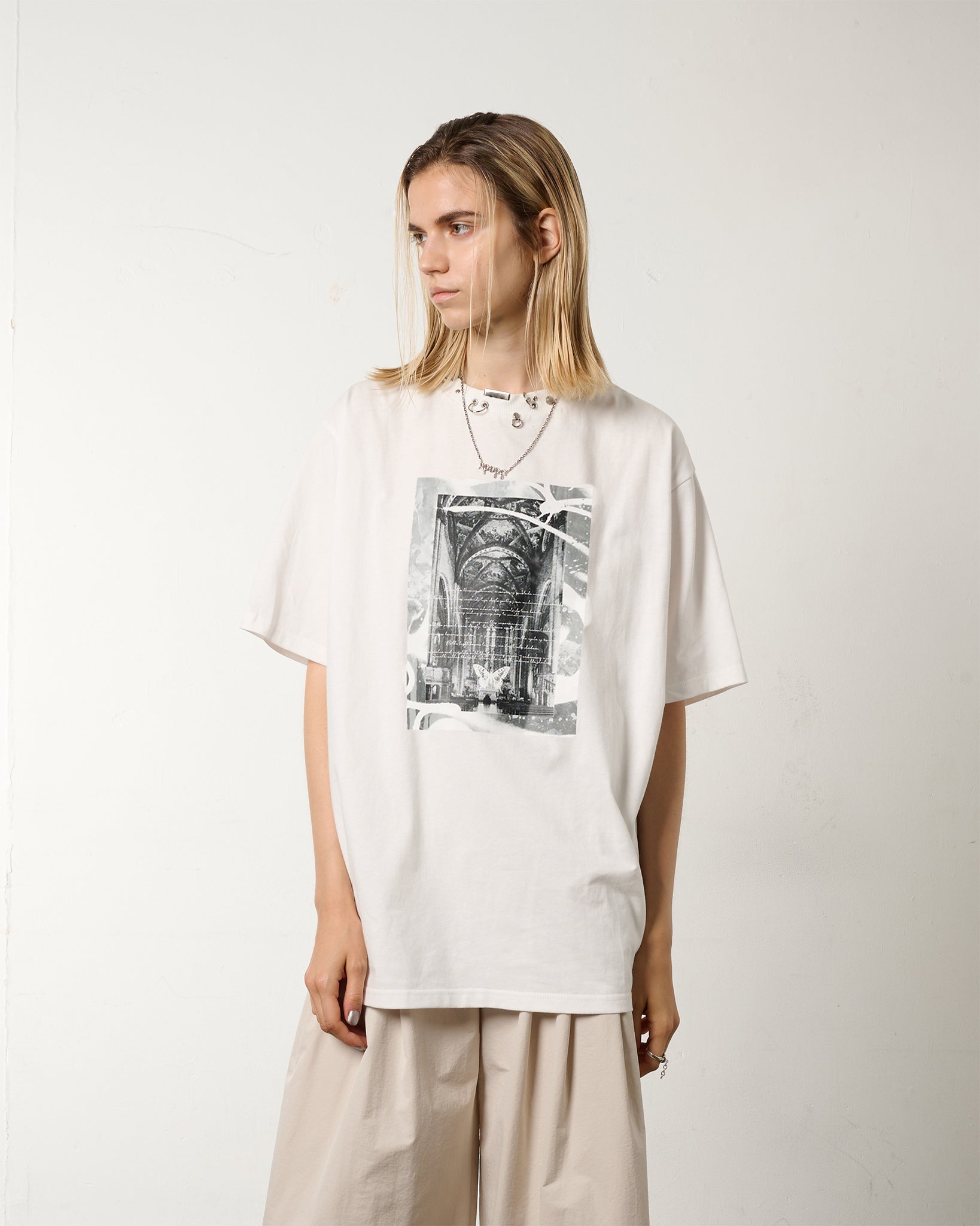 ACCESSORY NECK CEREMONY GRAPHIC TEE【WHITE】 – ADDIXY