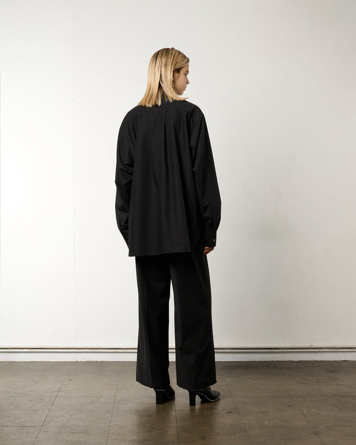 METAL RING TIE SHIRT [BLACK]