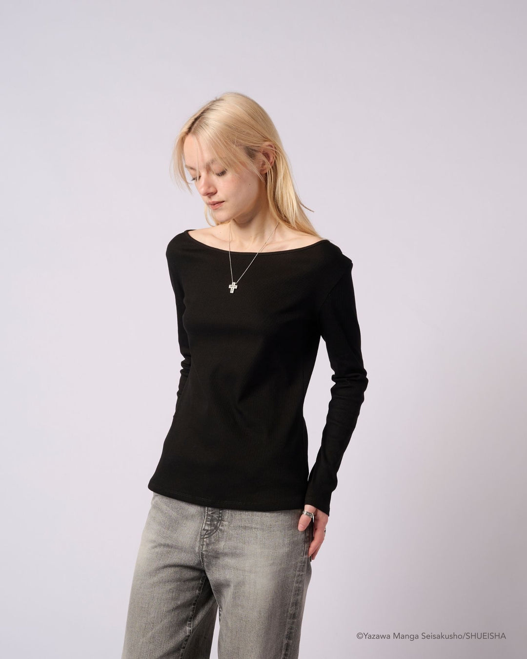 NANA × ADDIXY LACE-UP TOP [BLACK]