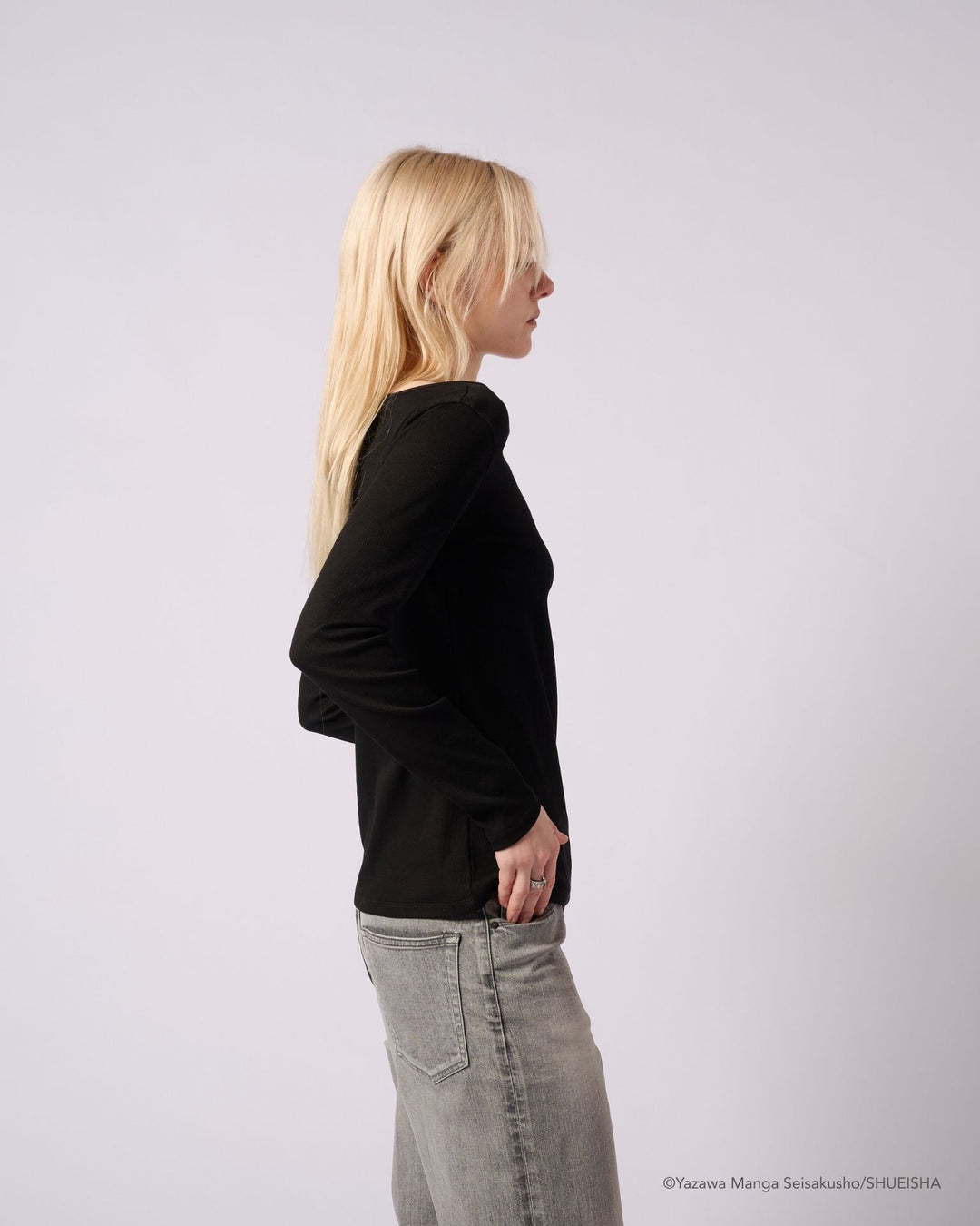 NANA × ADDIXY LACE-UP TOP [BLACK]