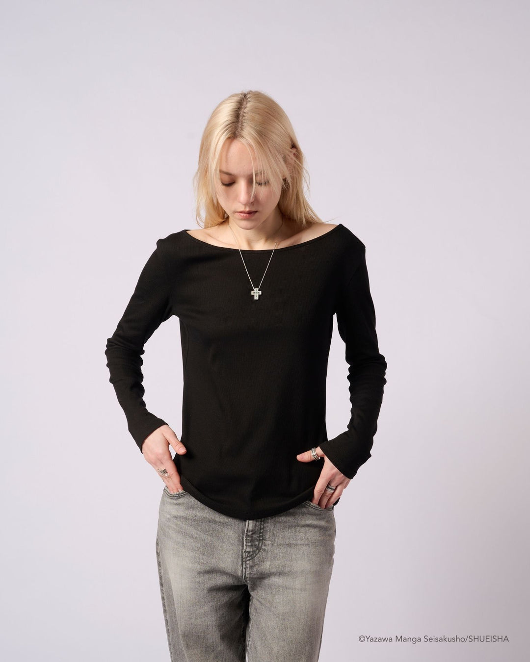 NANA × ADDIXY LACE-UP TOP [BLACK]