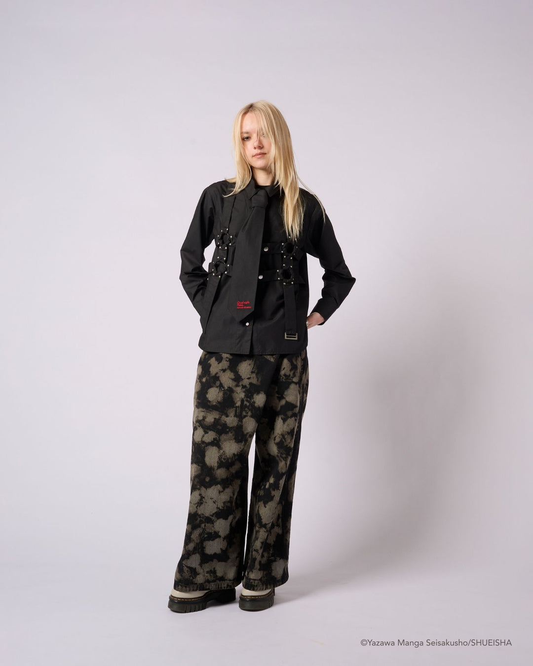 NANA × ADDIXY TIE BONDAGE SHIRT [BLACK]