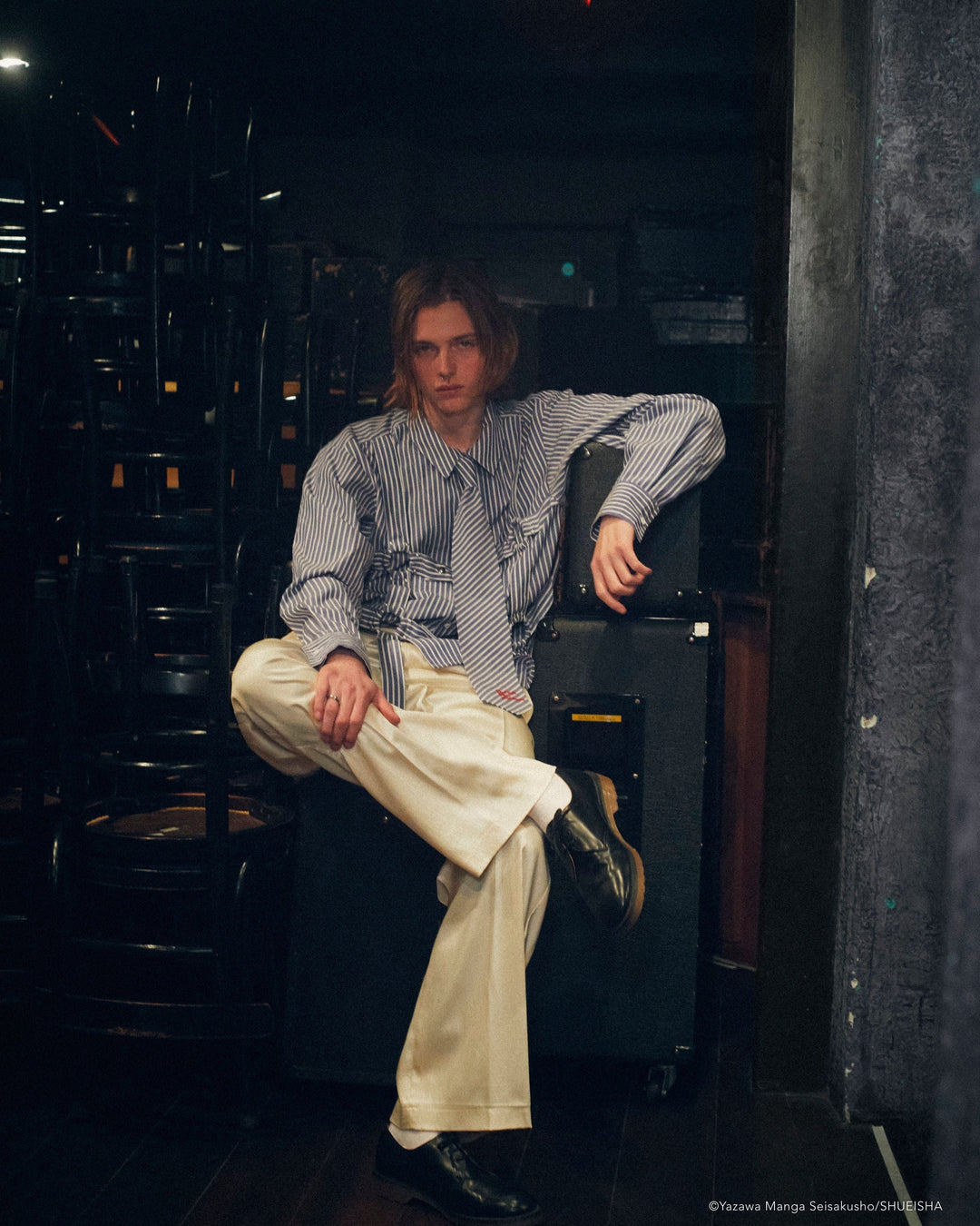 NANA × ADDIXY TIE BONDAGE SHIRT [BLUE]