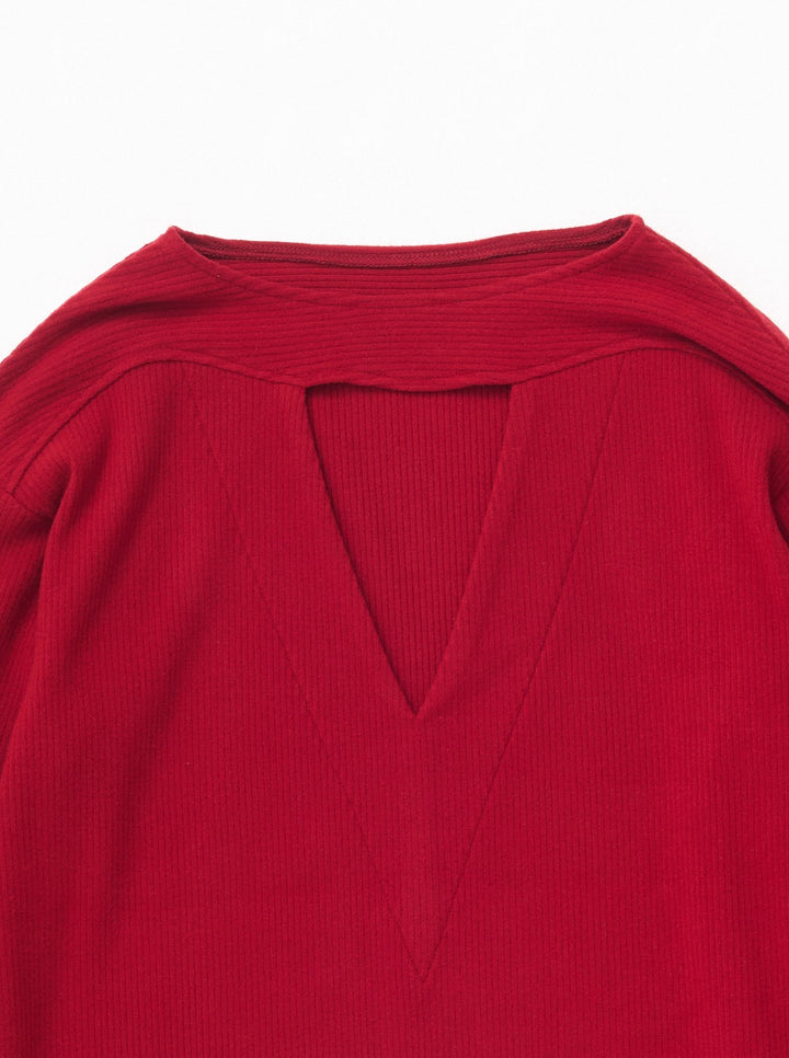 CHOKER V NECK KNIT TOPS