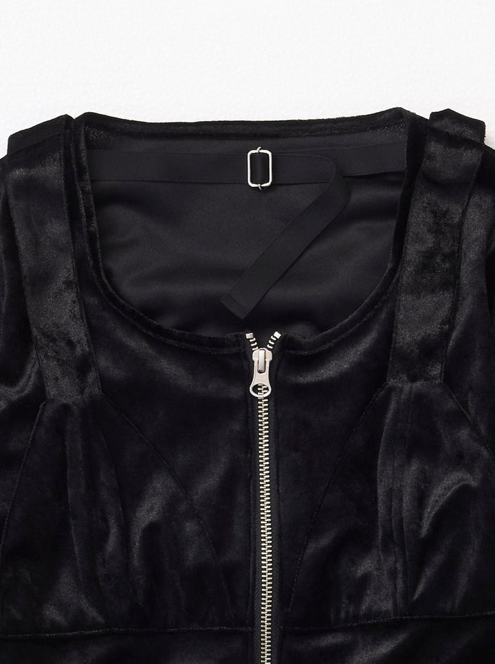 VELVET CORSET CHOKER TOPS