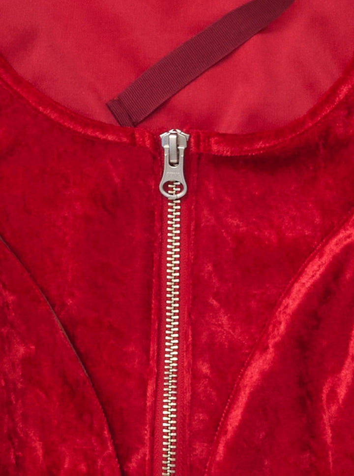 VELVET CORSET CHOKER TOPS