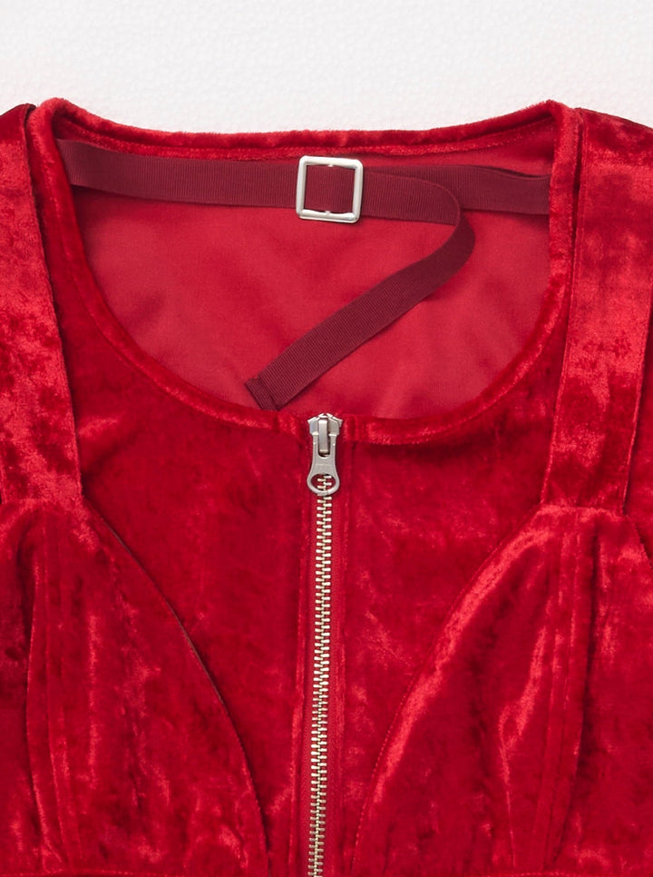 VELVET CORSET CHOKER TOPS