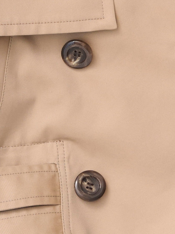 DOUBLE BELT SHORT TRENCH COAT