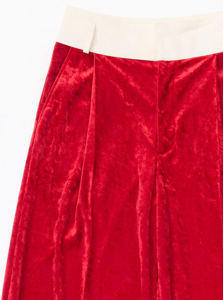 VELVET CUMMERBUND PANTS
