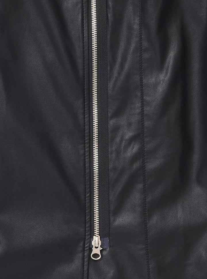 VEGAN LEATHER DOUBLE BELT HIGH WAIST SKIRT