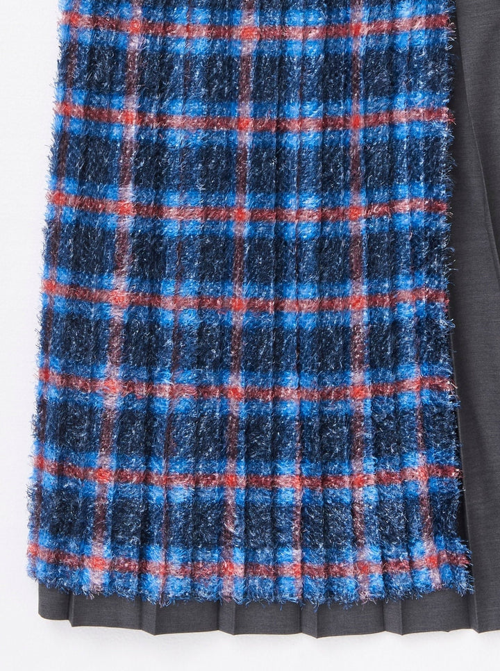 LAYERED WRAP SIDE BELT SKIRT