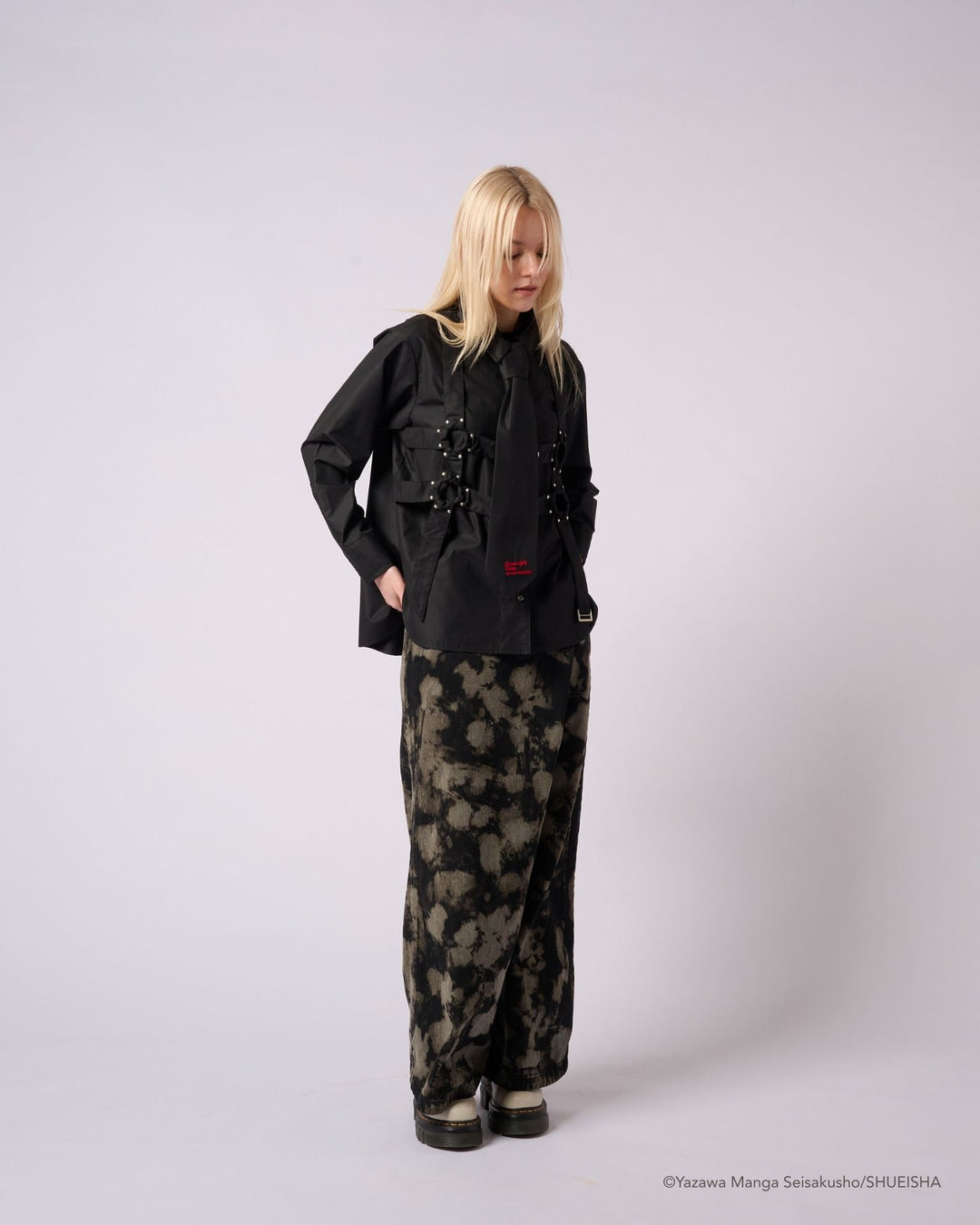 NANA × ADDIXY TIE BONDAGE SHIRT [BLACK]