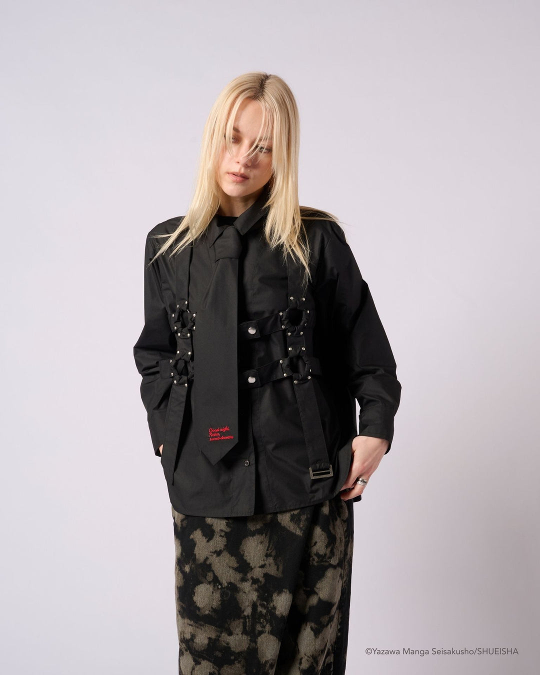 NANA × ADDIXY TIE BONDAGE SHIRT [BLACK]