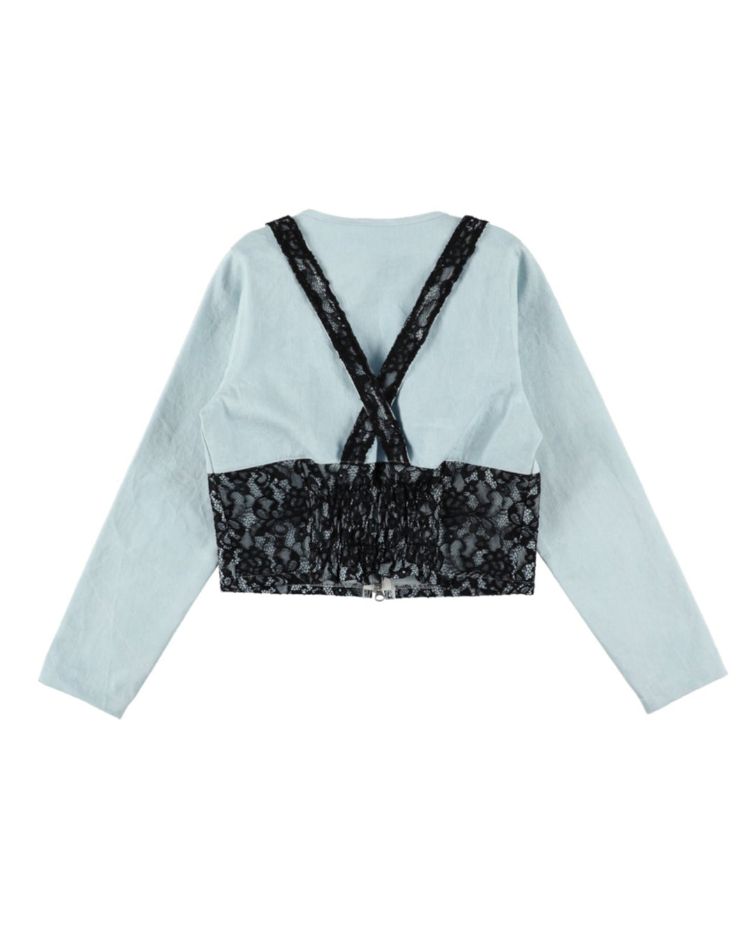 ＜UPCYCLED＞REMAKE DENIM LACE BUSTIER