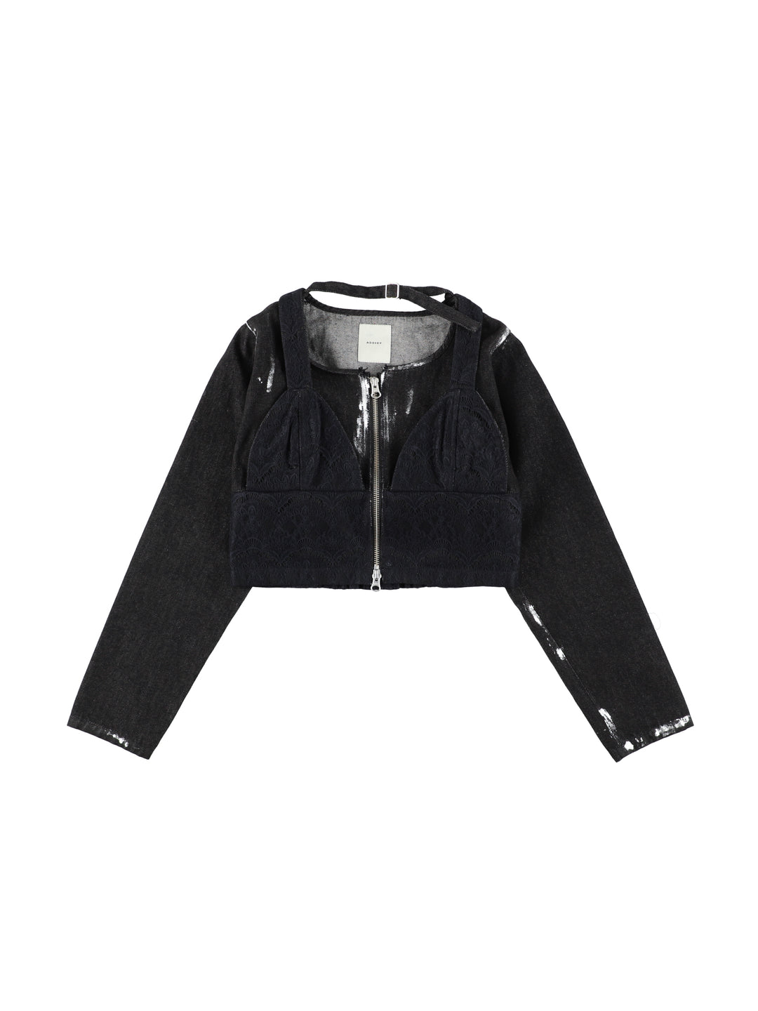 ＜UPCYCLED＞REMAKE DENIM LACE BUSTIER