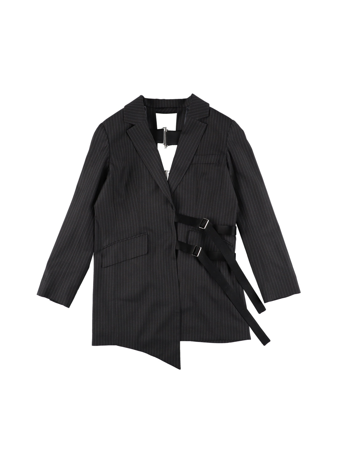 BACK OPEN BELTED JACKET 【CHARCOAL】