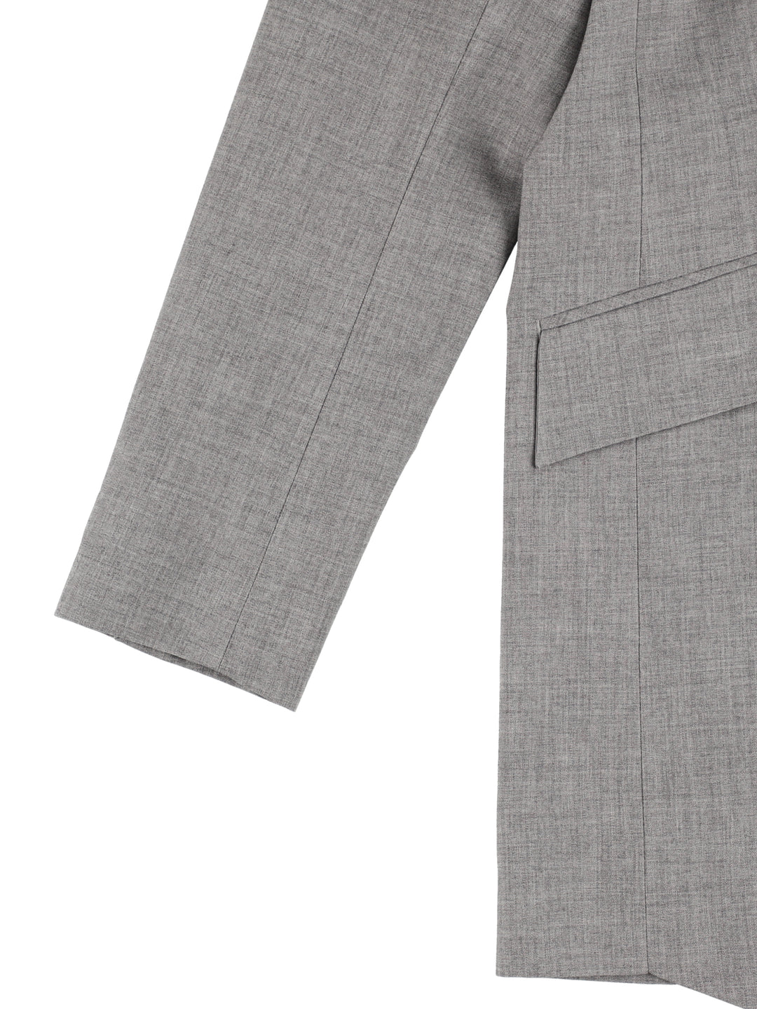 BACK OPEN BELTED JACKET 【GRAY】