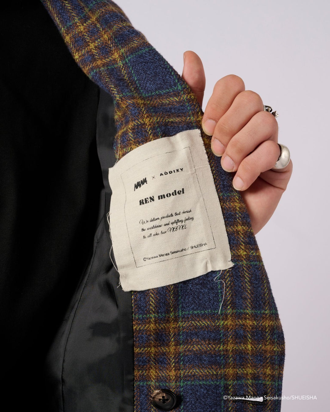 NANA × ADDIXY LEATHER CHECK JACKET