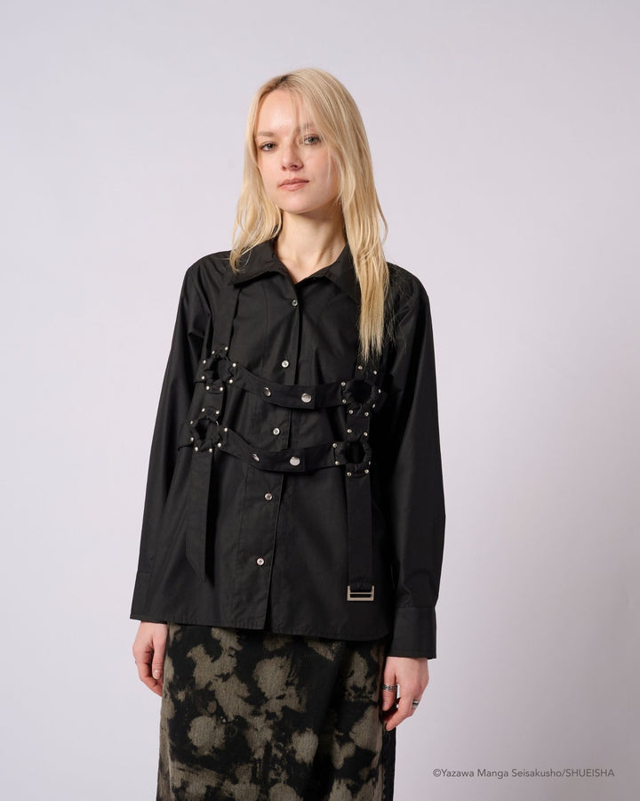 NANA × ADDIXY TIE BONDAGE SHIRT [BLACK]