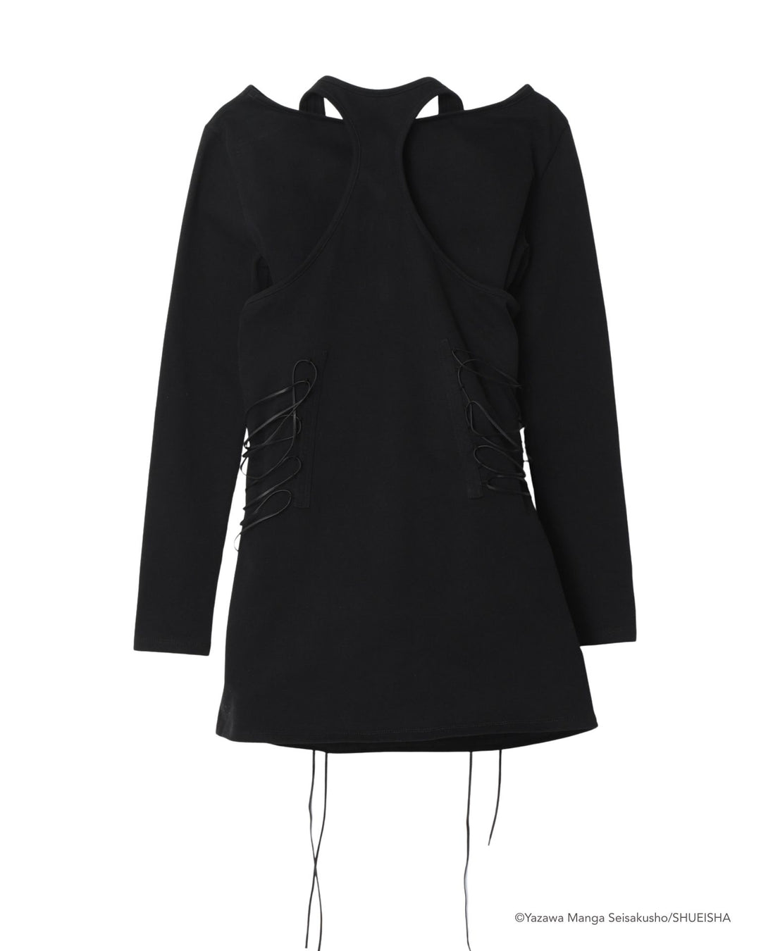 NANA × ADDIXY LACE-UP TOP [BLACK]