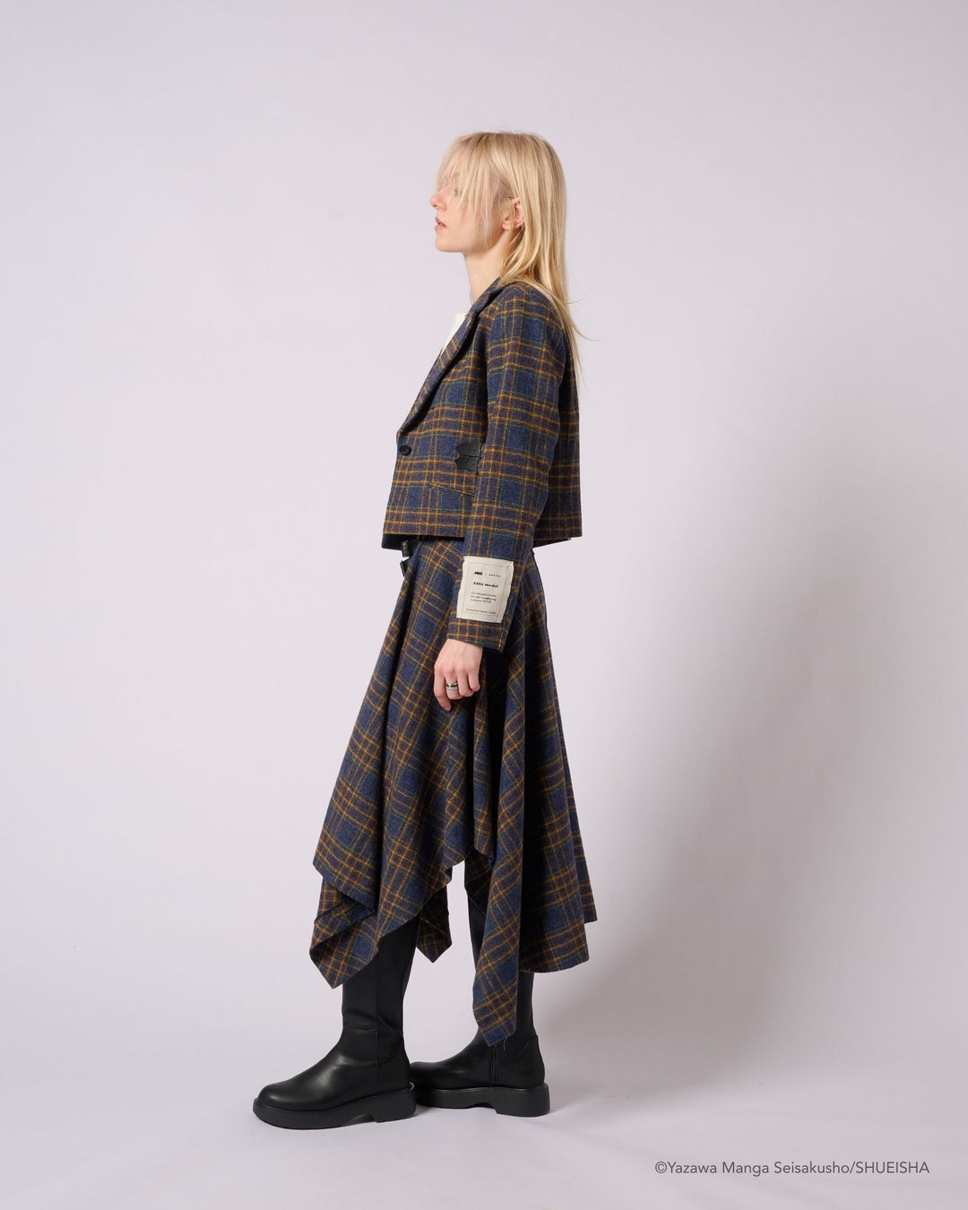 NANA × ADDIXY CHECK CROPPED JACKET