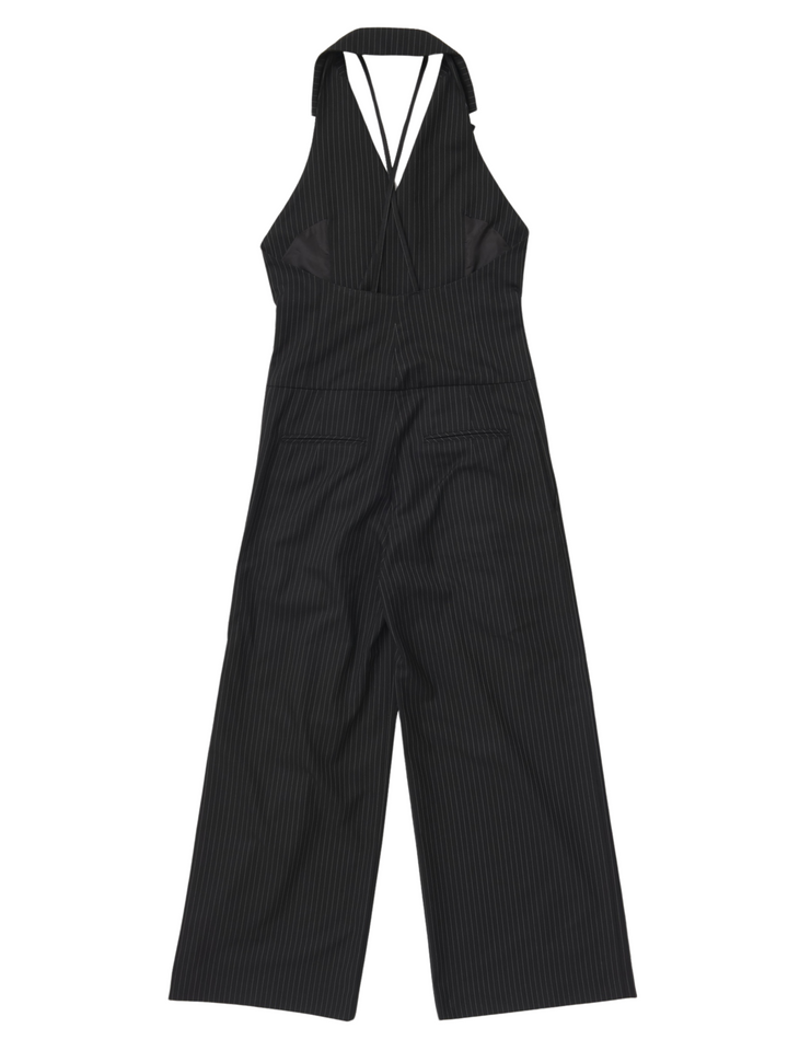 BACK LACE-UP TAILORED JUMPSUIT