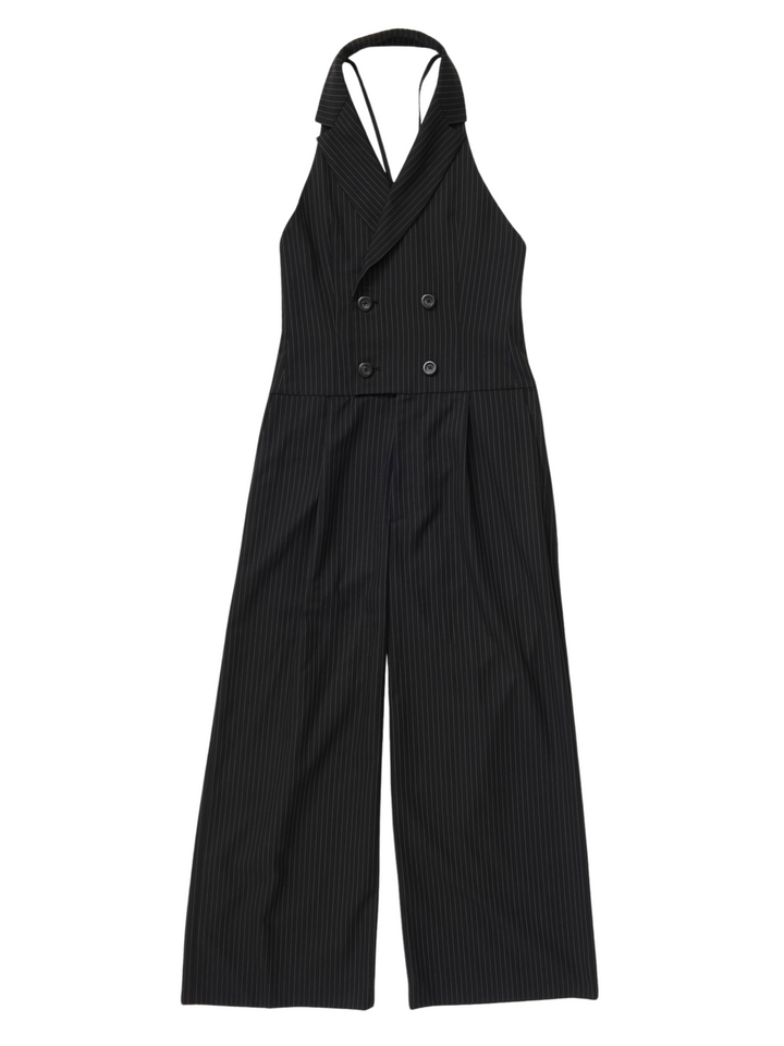 BACK LACE-UP TAILORED JUMPSUIT