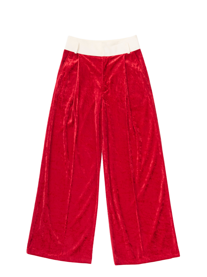 VELVET CUMMERBUND PANTS