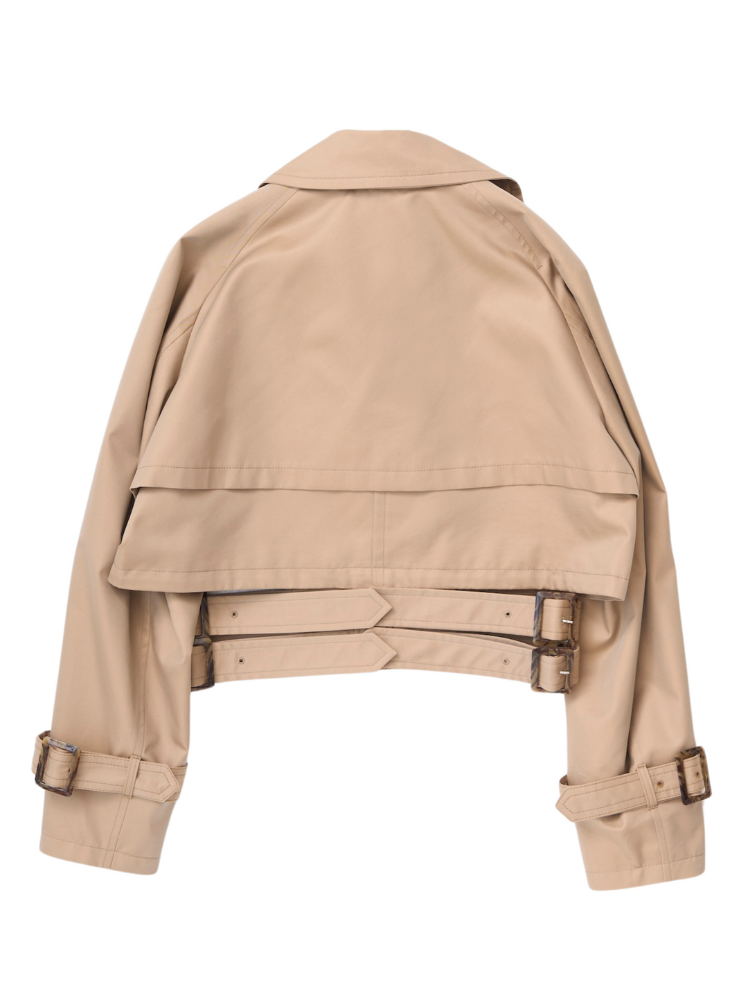 DOUBLE BELT SHORT TRENCH COAT