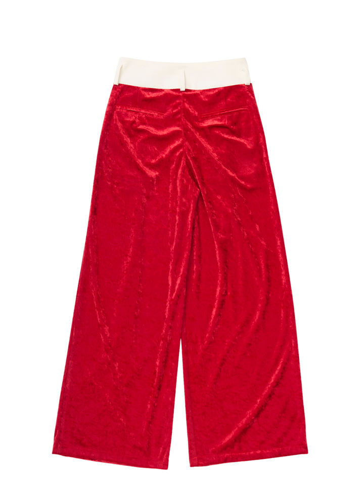 VELVET CUMMERBUND PANTS