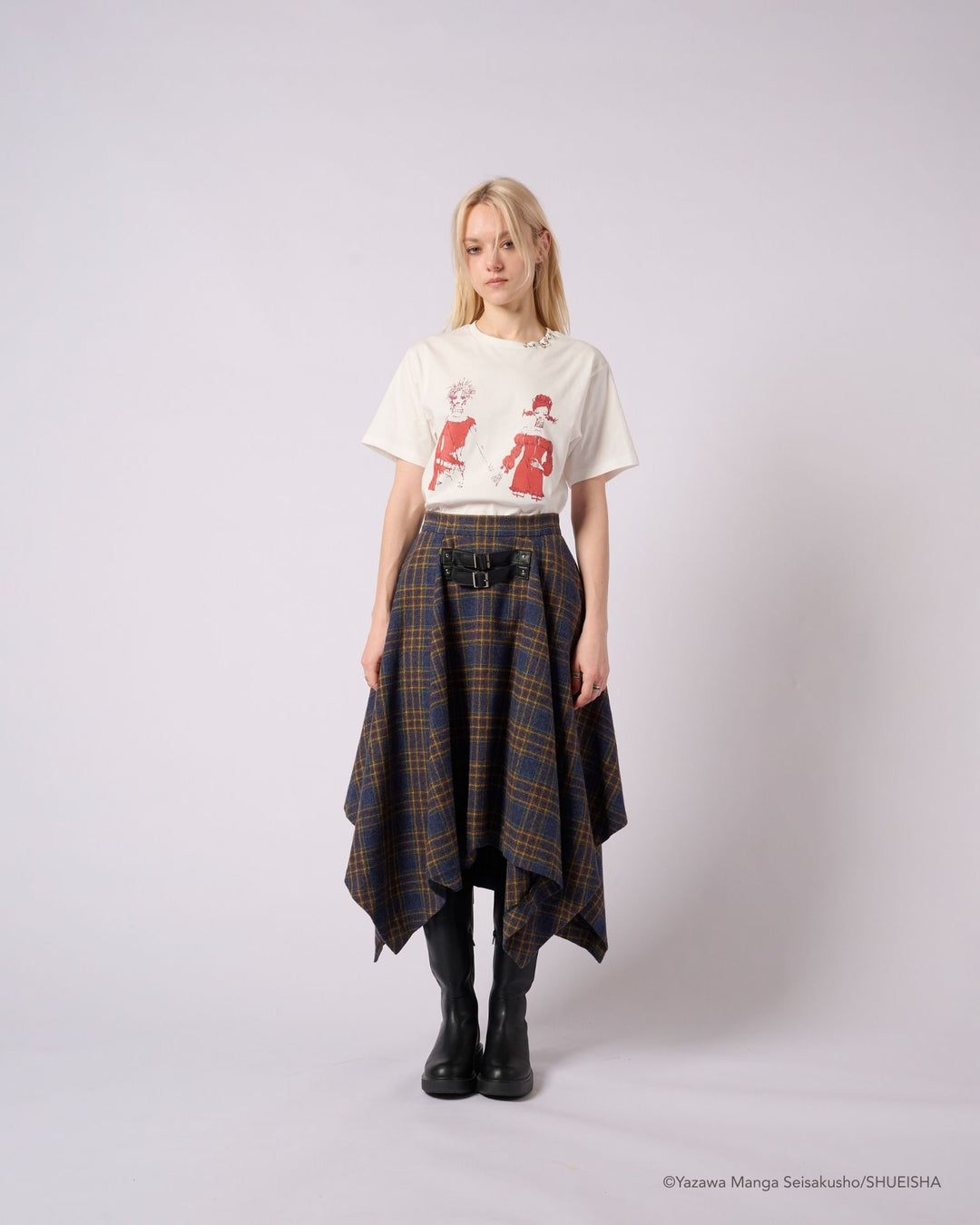 NANA × ADDIXY CHECK HEM SKIRT