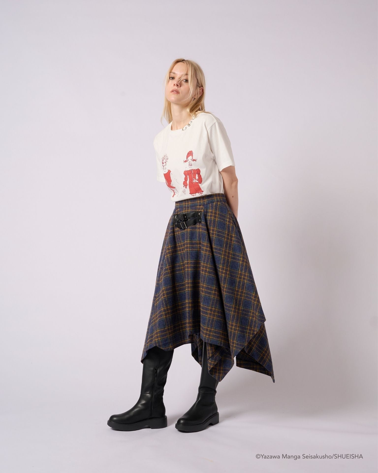 ADDIXY NANAコラボ チェックヘムスカート 5月以降発送】NANA × ADDIXY CHECK HEM SKIRT（1st drop）