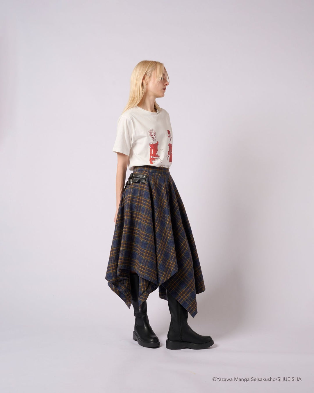 NANA × ADDIXY CHECK HEM SKIRT