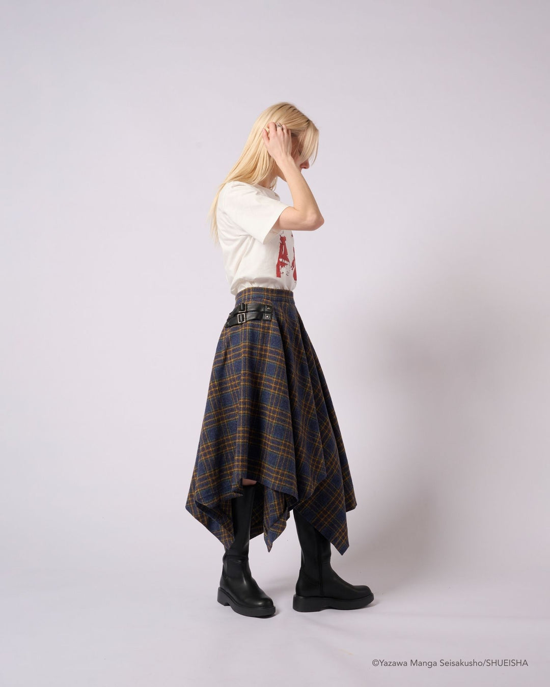 NANA × ADDIXY CHECK HEM SKIRT