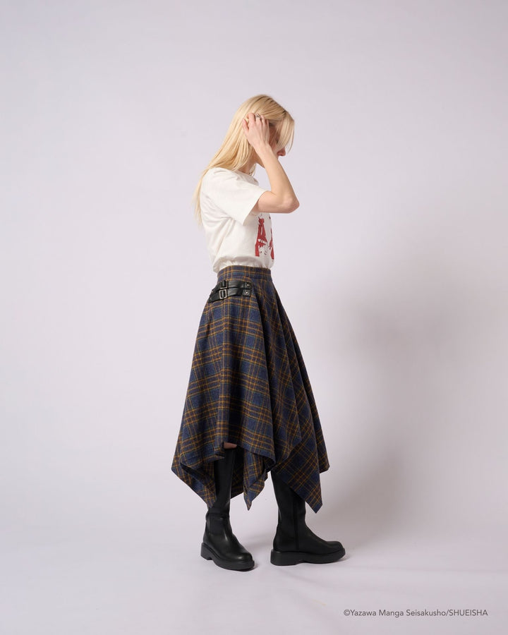 NANA × ADDIXY CHECK HEM SKIRT