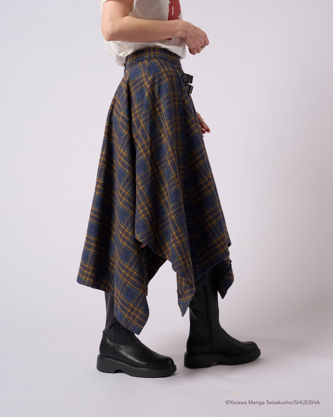 NANA × ADDIXY CHECK HEM SKIRT