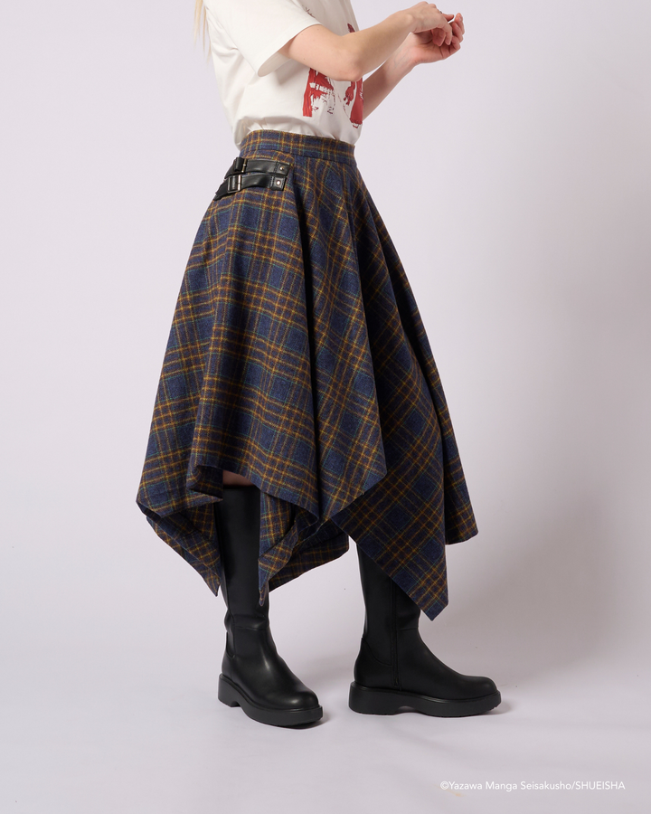 NANA × ADDIXY CHECK HEM SKIRT