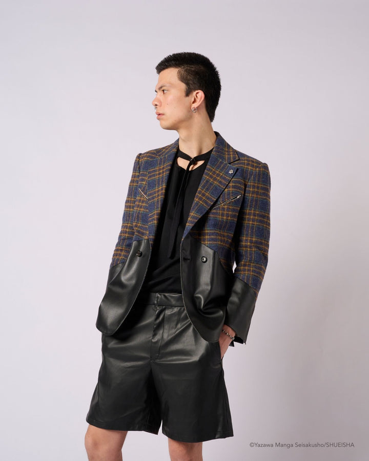 NANA × ADDIXY LEATHER CHECK JACKET