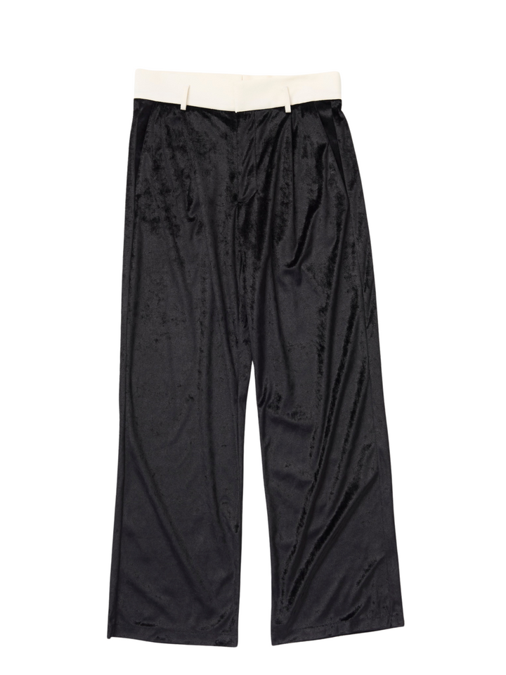VELVET CUMMERBUND PANTS